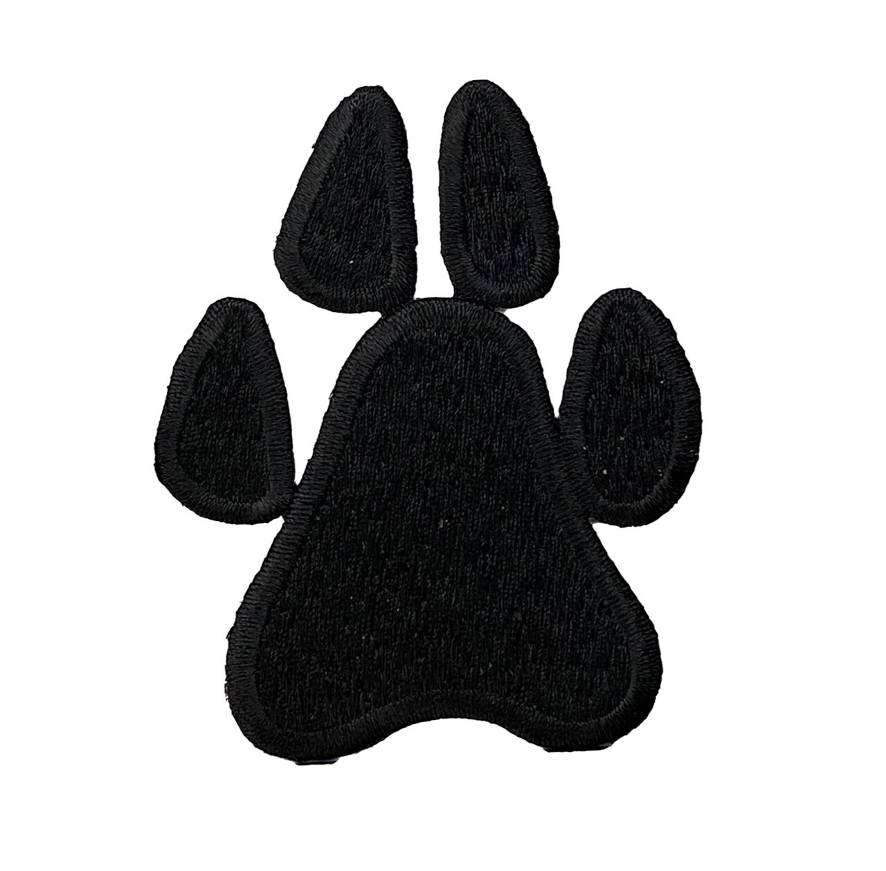 Black Paw Print, Pets, Animals, Dog Print, Embroidered, Iron on Patch
